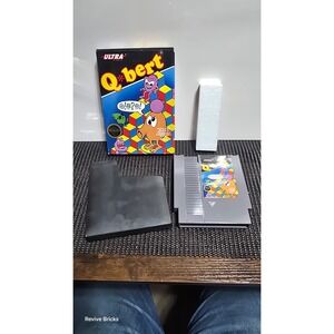 Qbert (Nintendo Entertainment System, 1989) Game &‎ Box No Manual Tested Great